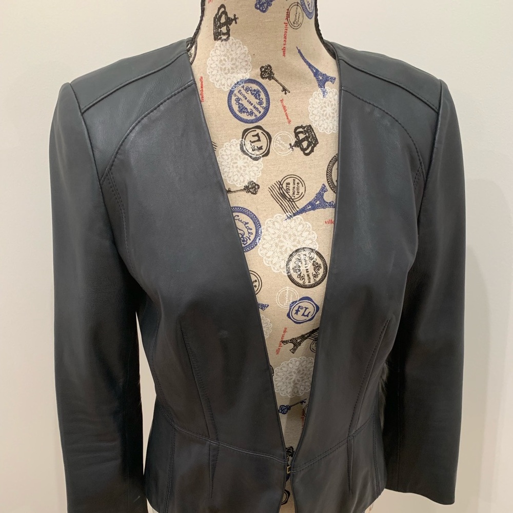 Tory Burch Single hook leather jacket